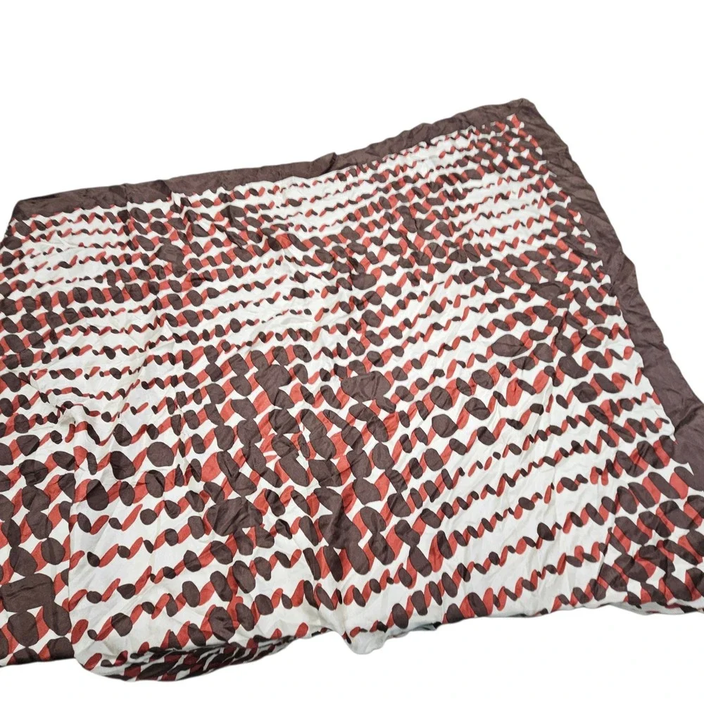 Adrienne Vittadini Square Sacrf‎ MCM  Brown Red White Abstract Purse Cha